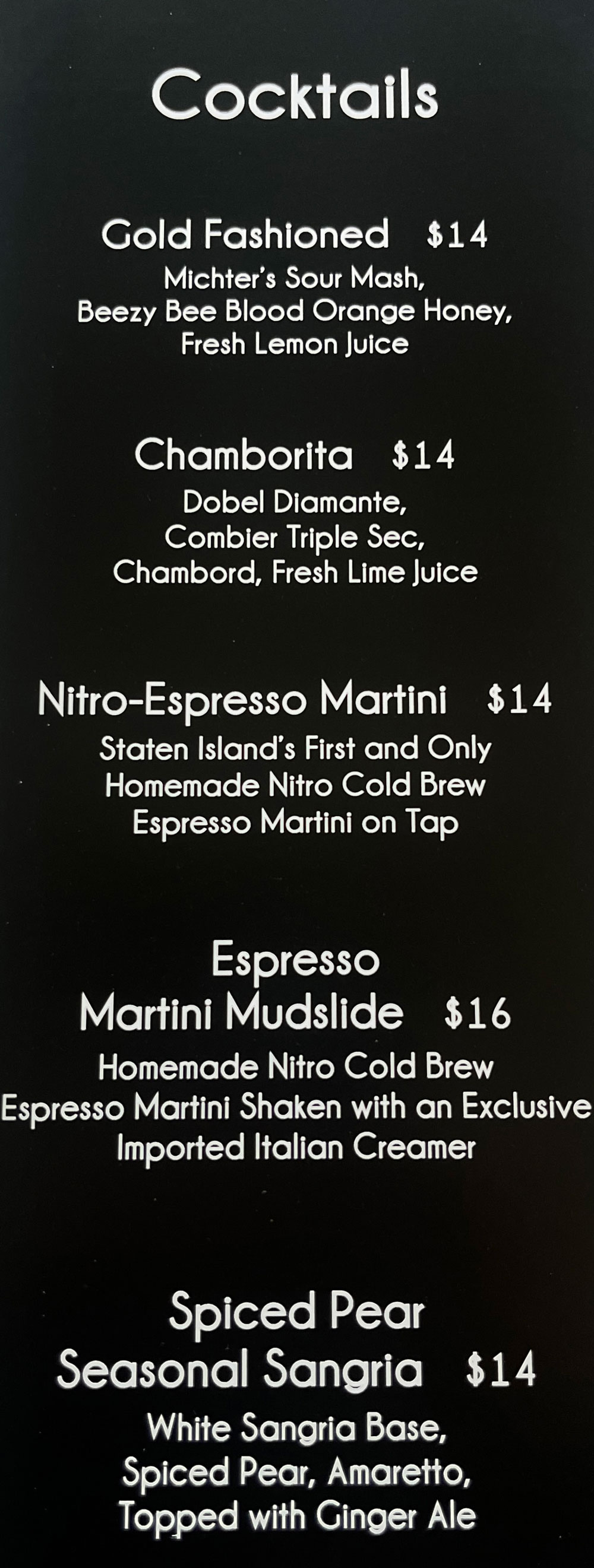 Our Menu