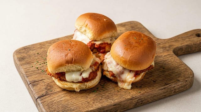 Garlic Chicken Parm Sliders.